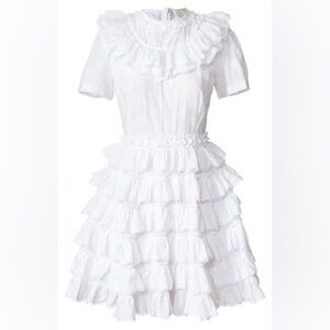 Orla Kiely x Leith Clark x Doen x Romantic Cotton Ruffle Victorian Frill Dress